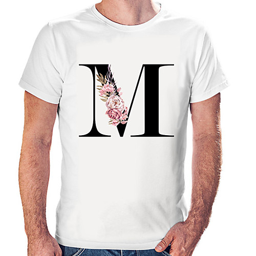 

Men's Unisex Tee T shirt Hot Stamping Graphic Prints Letter Plus Size Print Short Sleeve Casual Tops Cotton Basic Fashion Designer Big and Tall White Black Wine