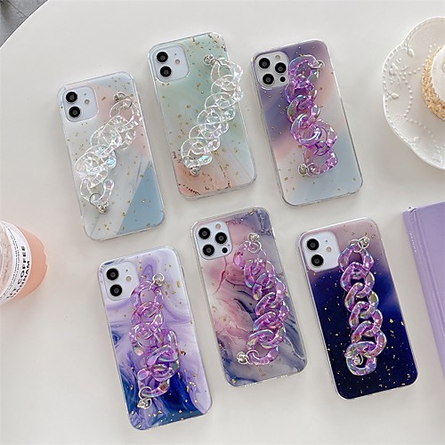 

Phone Case For Apple Back Cover iPhone 12 Pro Max 11 SE 2020 X XR XS Max 8 7 Shockproof Dustproof Lines / Waves TPU