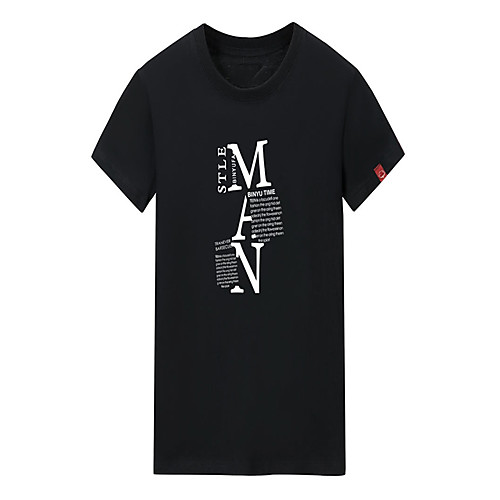 

Men's Unisex Tee T shirt Hot Stamping Graphic Prints Letter Plus Size Print Short Sleeve Casual Tops Cotton Basic Fashion Designer Big and Tall White Black Dark Gray