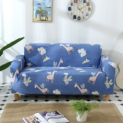 

Cartoon Giraffe Trianglel Print Dustproof All-powerful Slipcovers Stretch Sofa Cover Super Soft Fabric Couch Cover with One Free Boster Case(Chair/Love Seat/3 Seats/4 Seats)