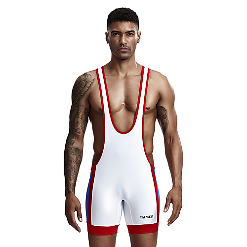 

Men's Sports Sports Jumpsuit Pants Color Block Short Patchwork Blue-Red White Black Blue Light Blue