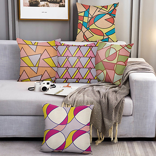 

Double Side Cushion Cover 5PC Soft Decorative Square Throw Pillow Cover Cushion Case Pillowcase for Sofa Bedroom Superior Quality Machine Washable