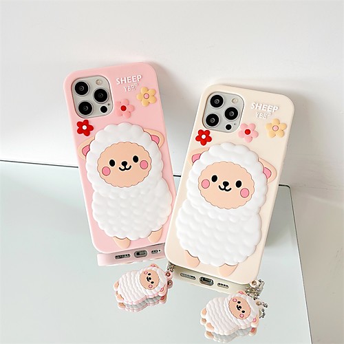 

Phone Case For Apple Back Cover iPhone 12 Pro Max 11 SE 2020 X XR XS Max 8 7 6 With Keychain Shockproof Dustproof Cartoon Silica Gel