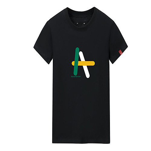

Men's Unisex Tee T shirt Hot Stamping Graphic Prints Letter Plus Size Print Short Sleeve Casual Tops Cotton Basic Fashion Designer Big and Tall White Black Dark Gray