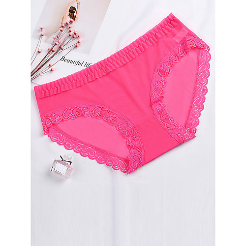 

Women's Mesh / Lace Brief Micro-elastic Low Waist 1 PC Yellow M