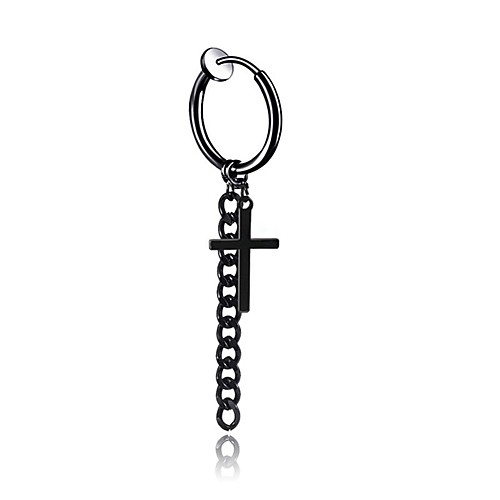 

Men's Earrings Classic Holiday Birthday Stylish Simple Stainless Steel Earrings Jewelry Silver / White / Black For Street Formal Date Festival 1pc