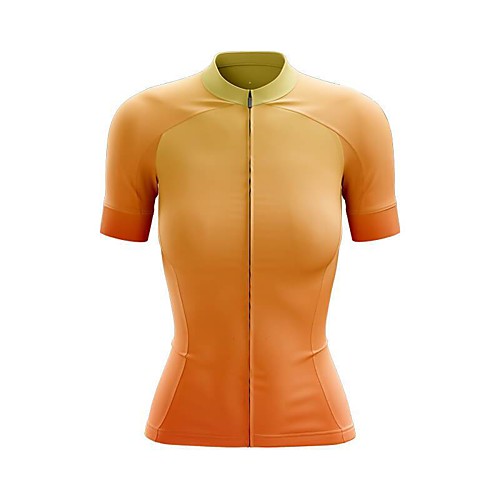

21Grams Women's Short Sleeve Cycling Jersey Summer Spandex Polyester Orange Gradient Bike Jersey Top Mountain Bike MTB Road Bike Cycling Quick Dry Moisture Wicking Breathable Sports Clothing Apparel