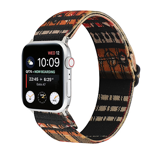 

Smart Watch Band for Apple iWatch 1 pcs Printed Bracelet Canvas Replacement Wrist Strap for Apple Watch Series SE / 6/5/4/3/2/1