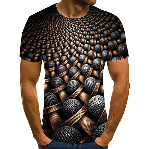 

Men's Unisex Tee T shirt 3D Print 3D Graphic Prints Plus Size Print Short Sleeve Casual Tops Basic Fashion Designer Big and Tall Gray