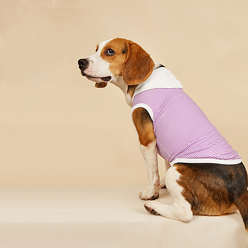 

Dog Cat Vest Stripes Elegant Adorable Cute Dailywear Casual / Daily Dog Clothes Puppy Clothes Dog Outfits Breathable Purple Red Green Costume for Girl and Boy Dog Cotton XS S M L XL