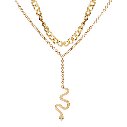 

Women's Pendant Necklace Statement Necklace Gold Chrome Gold 40 cm Necklace Jewelry 2pcs For / Y Necklace / Layered Necklace