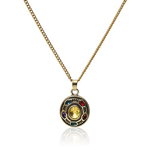 

Men's Pendant Necklace Trendy Imitation Diamond Alloy Gold 455 cm Necklace Jewelry 1pc For Festival