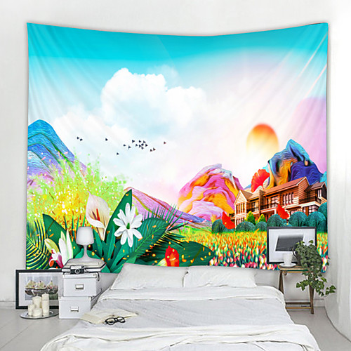 

Wall Tapestry Wall Hanging Art Deco Blanket Curtain Hanging at Home Bedroom Living Room Decoration Beautiful Scenery Illustration