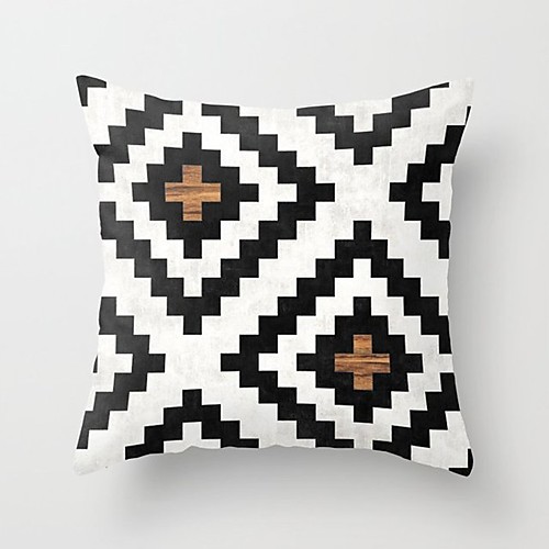 

Double Side Cushion Cover 1PC Soft Geometric Decorative Square Pillowcase for Sofa bedroom Car Chair Superior Quality Outdoor Cushion for Patio Garden Farmhouse Bench Couch