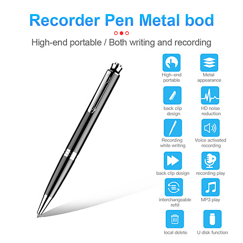 

Digital Voice Recorder for Lectures Meetings Audio Voice Recording Device,Intelligent Noise Reduction,Mini Voice Recorder with Microphone,Portable USB MP3 Playback