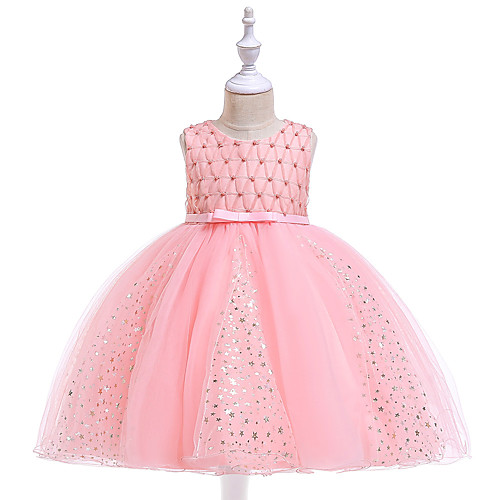 

Princess Dress Party Costume Flower Girl Dress Girls' Movie Cosplay Christmas New Year's Golden Red Dusty Rose Dress Christmas Halloween Children's Day Polyester / Cotton