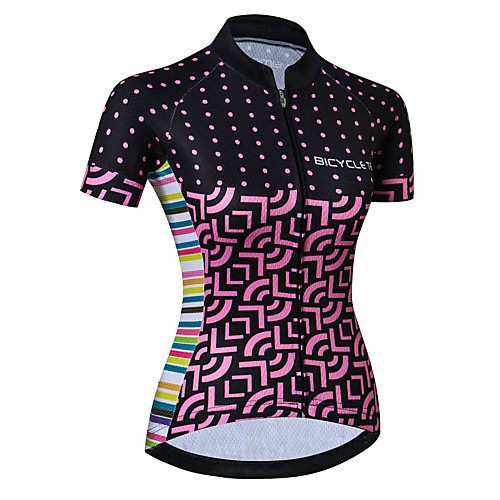 

21Grams Women's Short Sleeve Cycling Jersey Summer Spandex Polyester Black / Red Bike Jersey Top Mountain Bike MTB Road Bike Cycling Quick Dry Moisture Wicking Breathable Sports Clothing Apparel