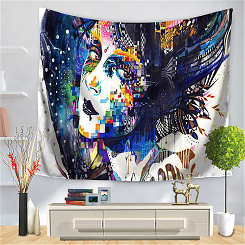 

Wall Tapestry Art Decor Blanket Curtain Hanging Home Bedroom Living Room Decoration Polyester Woman Colorful