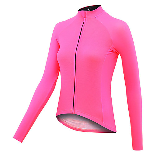 

21Grams Women's Long Sleeve Cycling Jersey Spandex Polyester Yellow Pink Solid Color Bike Jersey Top Mountain Bike MTB Road Bike Cycling Quick Dry Moisture Wicking Breathable Sports Clothing Apparel