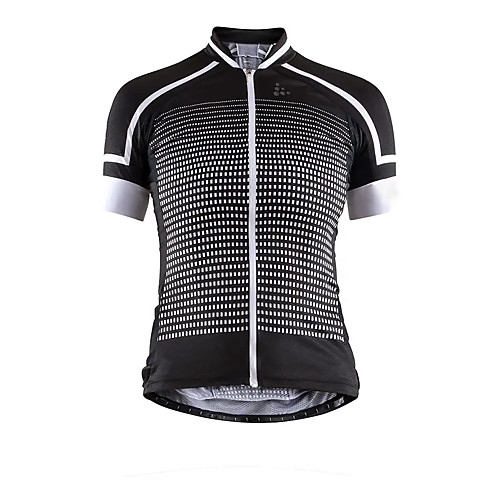 

21Grams Women's Short Sleeve Cycling Jersey Summer Spandex Polyester BlackWhite Stripes Bike Jersey Top Mountain Bike MTB Road Bike Cycling Quick Dry Moisture Wicking Breathable Sports Clothing