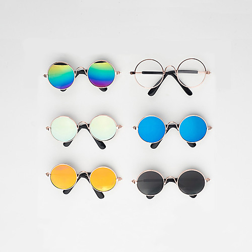 

Dog Cat Glasses Decoration ABS Rainbow Transparent Black Yellow Blue 1pc