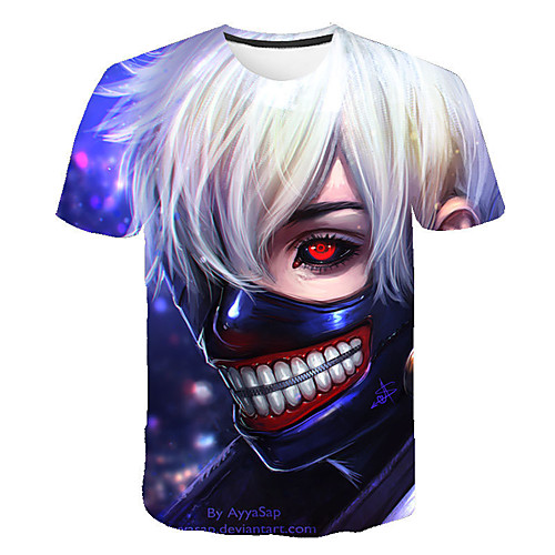 

Inspired by Tokyo Ghoul Cosplay Cosplay Costume T-shirt Polyester / Cotton Blend Print 3D T-shirt For Women's / Men's