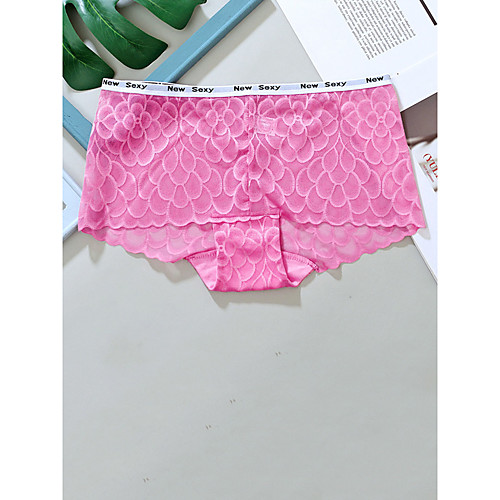 

Women's Lace / Print G-strings & Thongs Panties Micro-elastic Low Waist 1 PC Blue One-Size