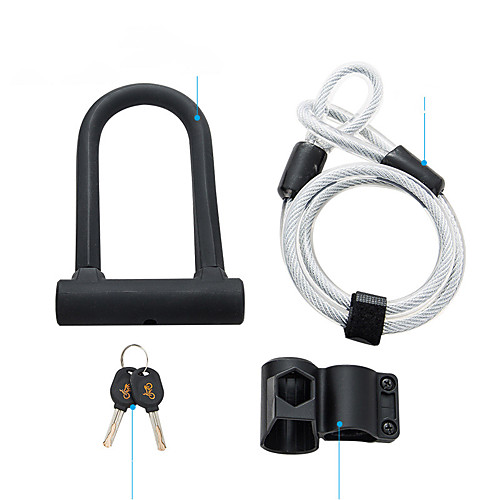 

Bike Locks Portable Locking Security For Road Bike Mountain Bike MTB Folding Bike Recreational Cycling Cycling Bicycle Steel Rough Black White Black