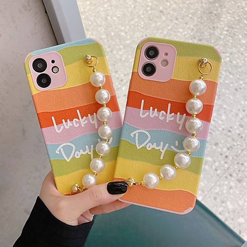 

Phone Case For Apple Back Cover iPhone 12 Pro Max 11 SE 2020 X XR XS Max 8 7 Shockproof Dustproof Lines / Waves TPU
