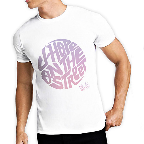 

Men's Unisex Tee T shirt Hot Stamping Graphic Prints Letter Plus Size Print Short Sleeve Casual Tops Cotton Basic Fashion Designer Big and Tall White