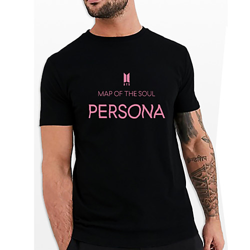 

Men's Unisex Tee T shirt Hot Stamping Graphic Prints Letter Plus Size Print Short Sleeve Casual Tops Cotton Basic Fashion Designer Big and Tall Black