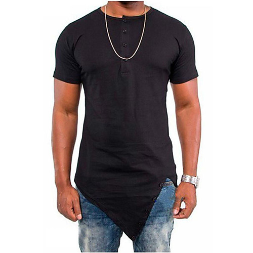 

Men's T shirt non-printing Solid Colored Solid Color Short Sleeve Casual Tops Casual Vintage White Black Dark Gray