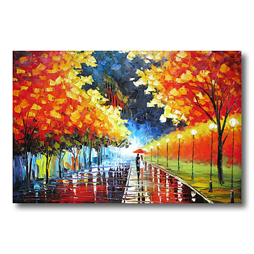 

Oil Painting Handmade Hand Painted Wall Art Architecture 3D Palette Home Decoration Dcor Stretched Frame Ready to Hang