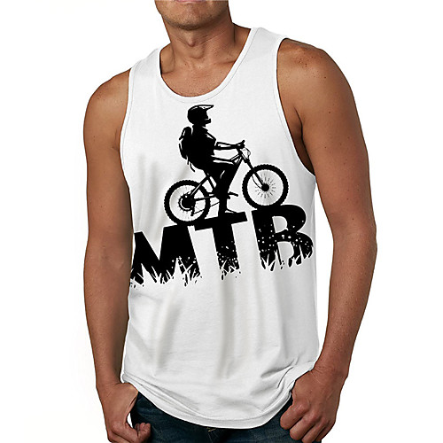 

Men's Tank Top Undershirt 3D Print Graphic Prints Bicycle Print Sleeveless Daily Tops Casual Designer Big and Tall A B C