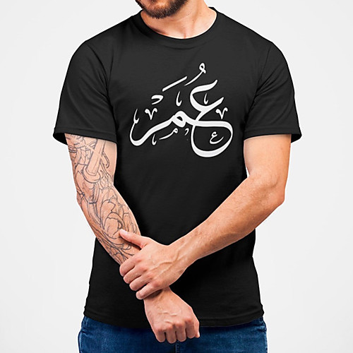 

Men's Unisex Tee T shirt Hot Stamping Symbol Graphic Prints Plus Size Print Short Sleeve Casual Tops Cotton Basic Designer Big and Tall Black