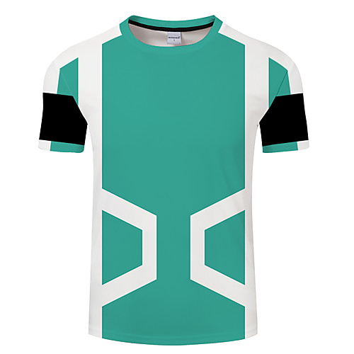 

Men's Unisex Tee T shirt 3D Print 3D Graphic Prints Plus Size 3D Print Print Short Sleeve Casual Tops Basic Designer Big and Tall Black / Red Black / White Red-Navy