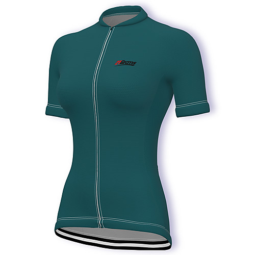 

21Grams Women's Short Sleeve Cycling Jersey Summer Spandex Polyester Dark Green Solid Color Bike Jersey Top Mountain Bike MTB Road Bike Cycling Quick Dry Moisture Wicking Breathable Sports Clothing