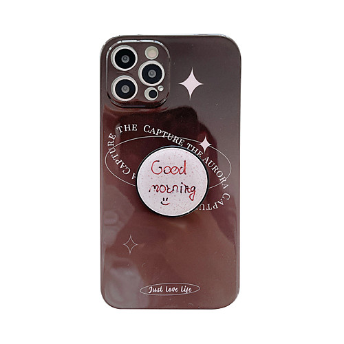 

Phone Case For Apple Back Cover iPhone 12 Pro Max 11 SE 2020 X XR XS Max 8 7 Shockproof Dustproof Color Gradient Word / Phrase Solid Colored TPU
