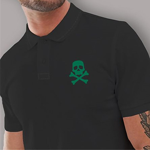 

Men's Unisex Tee T shirt Hot Stamping Graphic Prints Skull Plus Size Print Short Sleeve Casual Tops Cotton Basic Fashion Designer Big and Tall Black