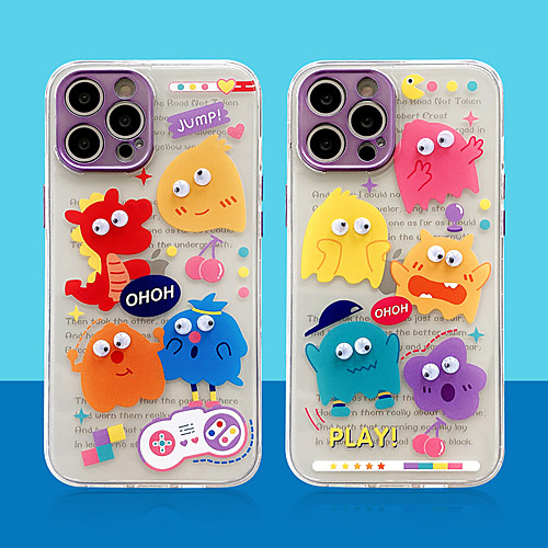 

Phone Case For Apple Back Cover iPhone 12 iPhone 12 Pro Max iPhone 12 Pro Shockproof Dustproof Plating Cartoon TPU