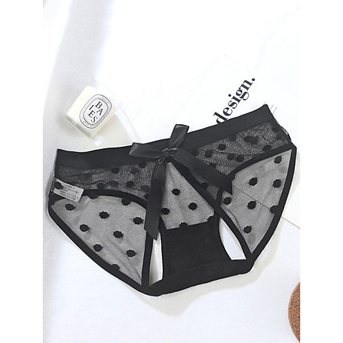 

Women's Lace / Hole Brief Micro-elastic Low Waist 1 PC Light Blue One-Size