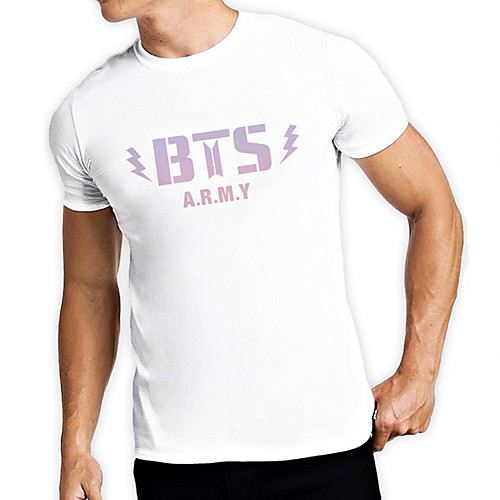 

Men's Unisex Tee T shirt Hot Stamping Graphic Prints Plus Size Print Short Sleeve Casual Tops Cotton Basic Fashion Designer Big and Tall White
