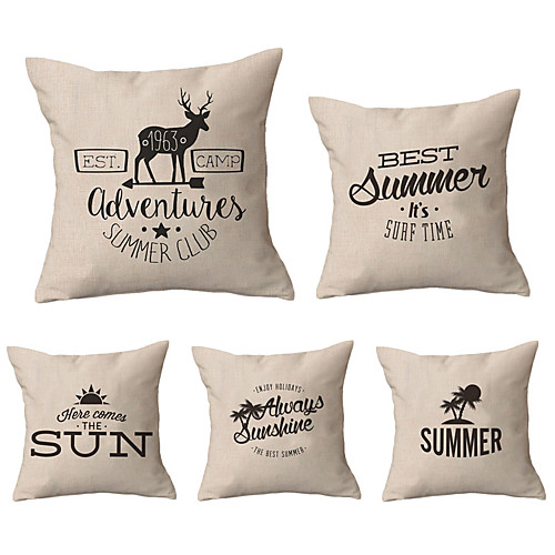 

Double Side Cushion Cover 5PC Soft Decorative Square Throw Pillow Cover Cushion Case Pillowcase for Sofa Bedroom Superior Quality Machine Washable