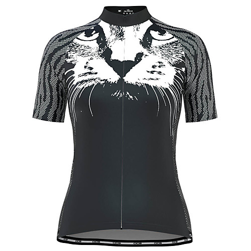 

21Grams Women's Short Sleeve Cycling Jersey Summer Spandex Polyester Black Tiger Animal Bike Jersey Top Mountain Bike MTB Road Bike Cycling Quick Dry Moisture Wicking Breathable Sports Clothing