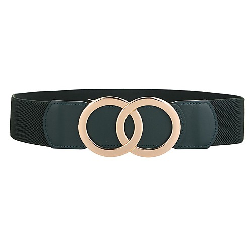 

Women's Wide Belt Street Daily Dress Black White Belt Solid Color / Red / Alloy