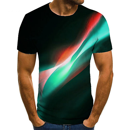 

Men's Unisex Tee T shirt 3D Print Graphic Prints Streamer Plus Size Print Short Sleeve Casual Tops Basic Fashion Designer Big and Tall Black