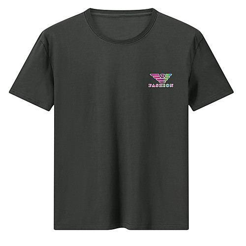 

Men's Unisex Tee T shirt Hot Stamping Graphic Prints Letter Plus Size Print Short Sleeve Casual Tops Cotton Basic Fashion Designer Big and Tall White Black Khaki