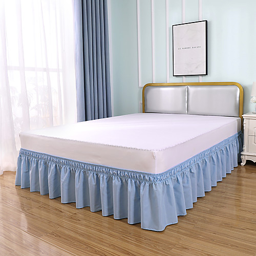 

Basics Ruffled Bed Skirt Dust Ruffle Wrap Around Easy On/Off And Fit Wrinkle And FadeResistant Solid Color