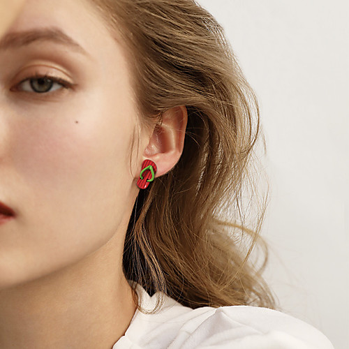 

Women's Earrings Geometrical Watermelon Stylish Cute Earrings Jewelry Red For Street