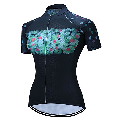 

21Grams Women's Short Sleeve Cycling Jersey Summer Spandex Polyester Black / Blue Bike Jersey Top Mountain Bike MTB Road Bike Cycling Quick Dry Moisture Wicking Breathable Sports Clothing Apparel